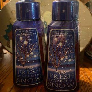 Bath & Body Works Fresh Sparkling Snow  Gentle Foaming Hand Soap /2 Piece Bundle